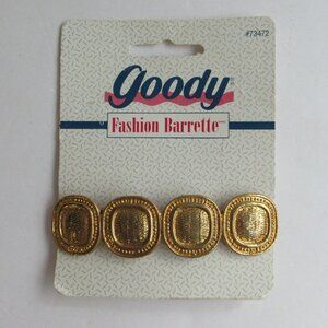 GOODY Gold tone French Fashion Barrette Hair Accessory Vtg 1996 NEW on Card